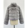 S-6XL large size women's fox fur coat, winter new fashionable versatile environmentally friendly artificial fur coat