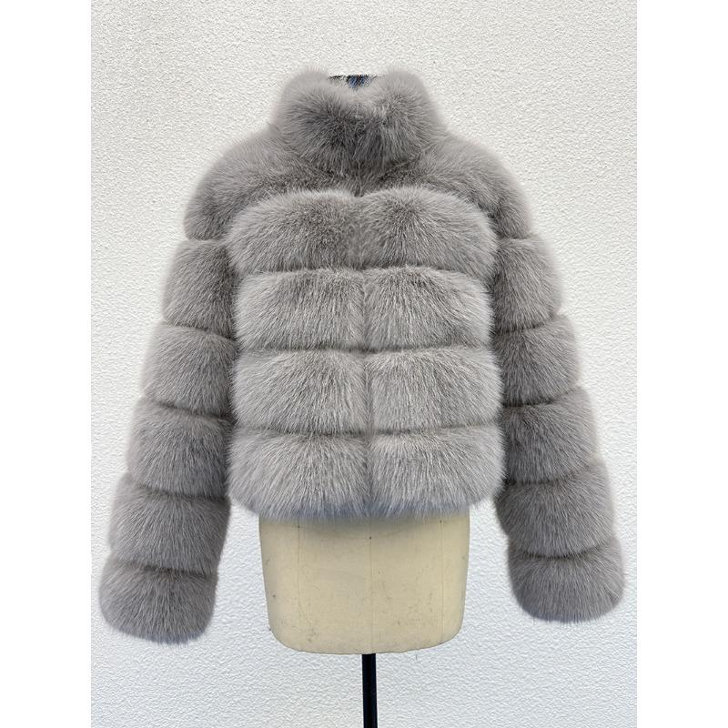 S-6XL large size women's fox fur coat, winter new fashionable versatile environmentally friendly artificial fur coat