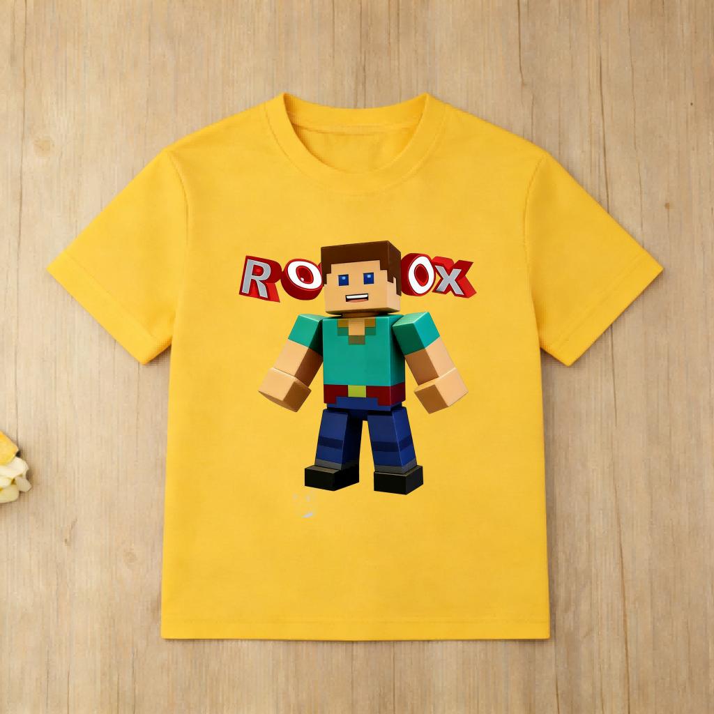 Roblox Cartoon Print Kids TShirt Boys Girls Comfortable Short Sleeve Top Fashion Game Fans Tee for Summer Daily  Kids Birthday