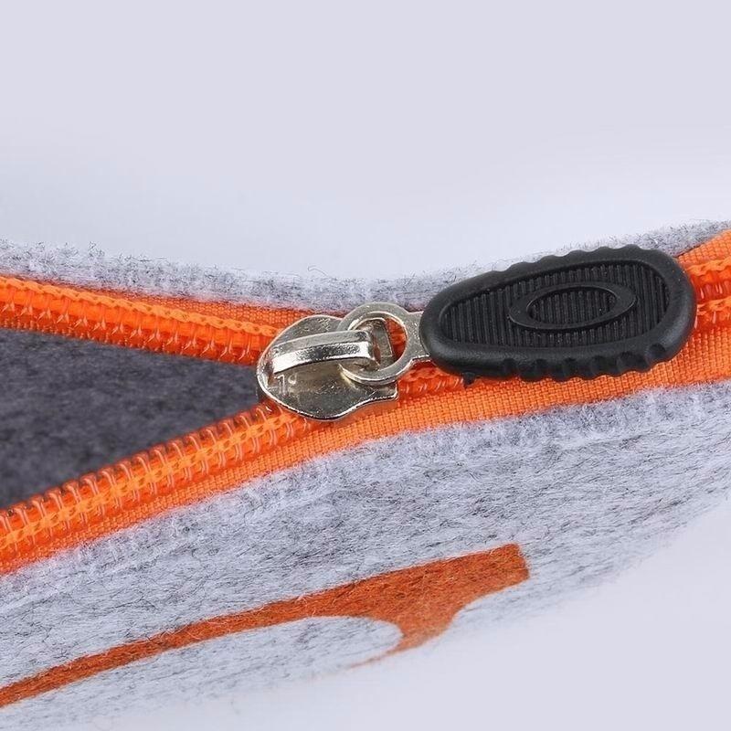 Multifunctional Personality Cosmetic Bag Unisex Soft Zipper Wool Felt Cloth Eyewear Accessories Glasses Bag.