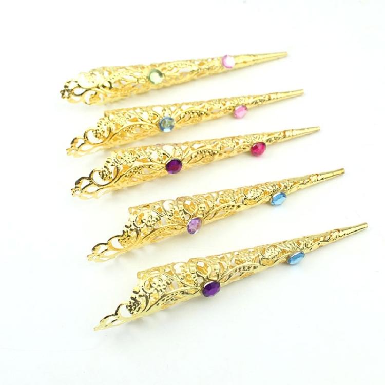 10 Pack Fingernail Claw Rings Knuckles Rings Nail Art Decorations for Enhancing Belly Dance and Halloween Party Outfits