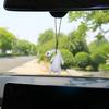 Cute Anime Pipe Duck Car RearviewMirror Pendant Interior Ornament Decoration