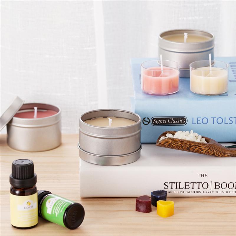 1 Set Candle Making Kit Pouring Pot Wicks Sticker DIY Candle Fixator Craft Tools Diy Handmade Wax Candles with for Wedding Party
