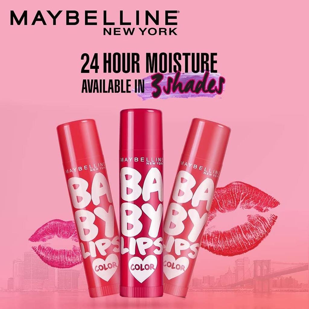 Maybelline New York Baby Lips Lip Balm Berry 4g With SPF20 Long Lasting Hydration Moisturising Balm For Soft Smooth Nourished Lips
