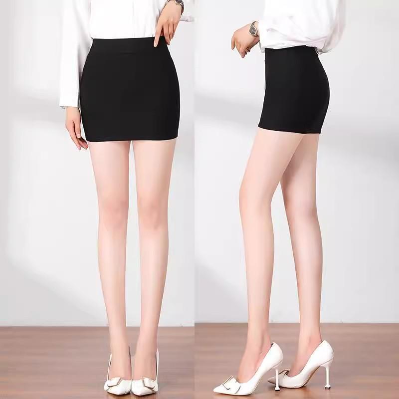 

2023 Summer High Waist Bodycon Skirt - Sexy, Simple, Elastic, Versatile, Trendy, Cool Double Extra Large чорний