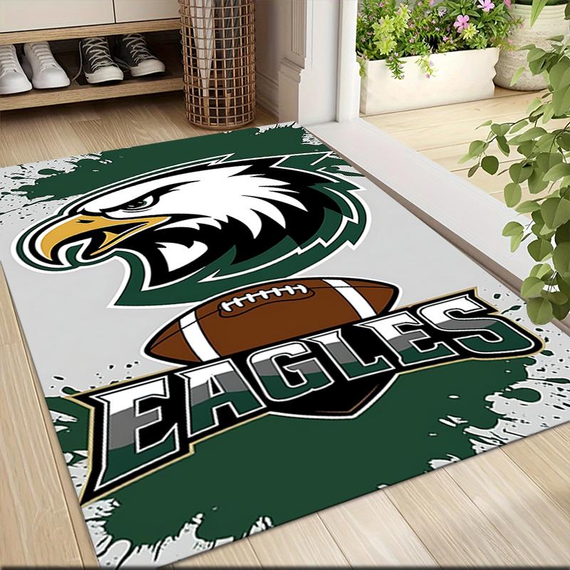Eagles Football Spirit Wear Carpet Rug Soft Washable Anti Slip Home Living Room Sofa Mats Personalized Christmas Rug