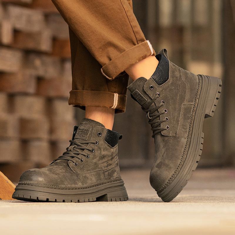 Casual Martin boots American retro short boots outdoor new thick-soled non-slip big yellow boots high-top tide boots