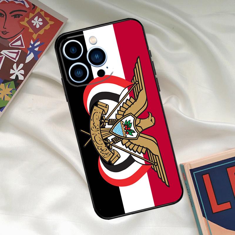 

Yemen Coat of Arms Flag Phone Case For iPhone 16 15 14 12 11 13 17 Pro Max 15 16 Plus 13 Mini 16e 17 Air Funda Cover iPhone 13