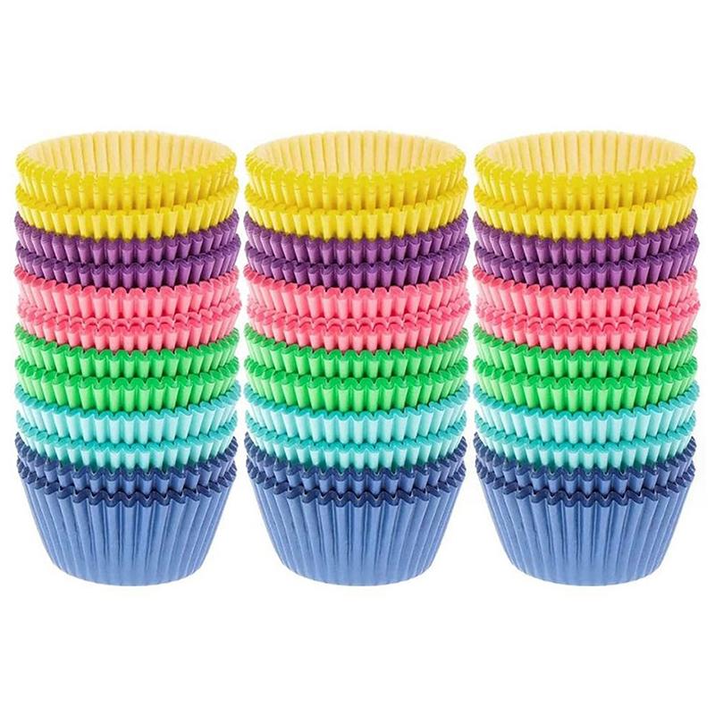 100 Stück Muffins Papier Cupcake Förmchen Backförmchen Hüllen Muffinförmchen Kuchenförmchen Dekorationswerkzeuge Küchen Kuchenwerkzeuge DIY