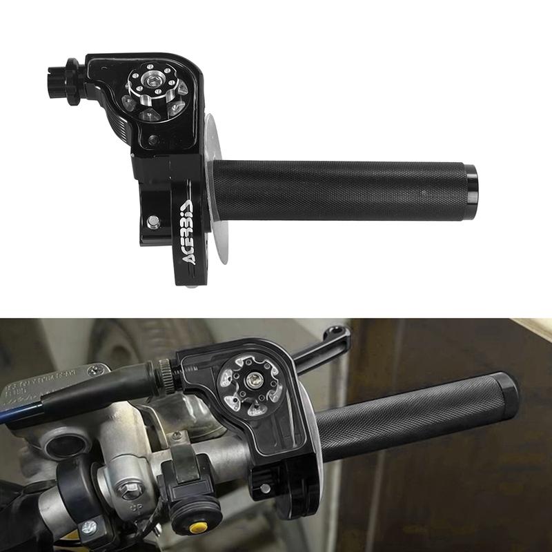 7/8" 22mm Aluminum Throttle Grip Twist Quick Action Gas Throttle Settle With Cable For Motorcycle Dirt Pit Bike 50cc 110cc 125cc