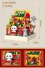 Festive Panda Street Scene Building Blocks - Educational Toy & Ornament for New Year Gifts