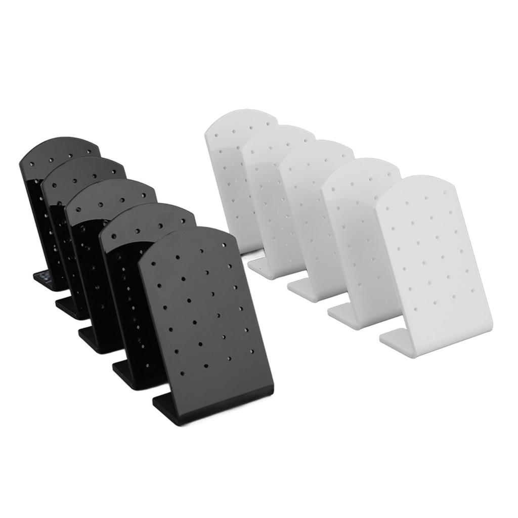 10 STÜCKE 24 Löcher Ohrringhalter Organizer Acryl L-förmig Ohrstecker Schmuck Präsentationsständer Ständer für