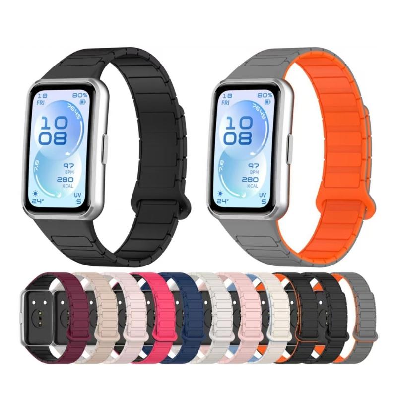 Silicone Band Watch Magnetic Closure Bracelets for Band 11 Watch Band Silicone Straps Replacement Waterproof Belt