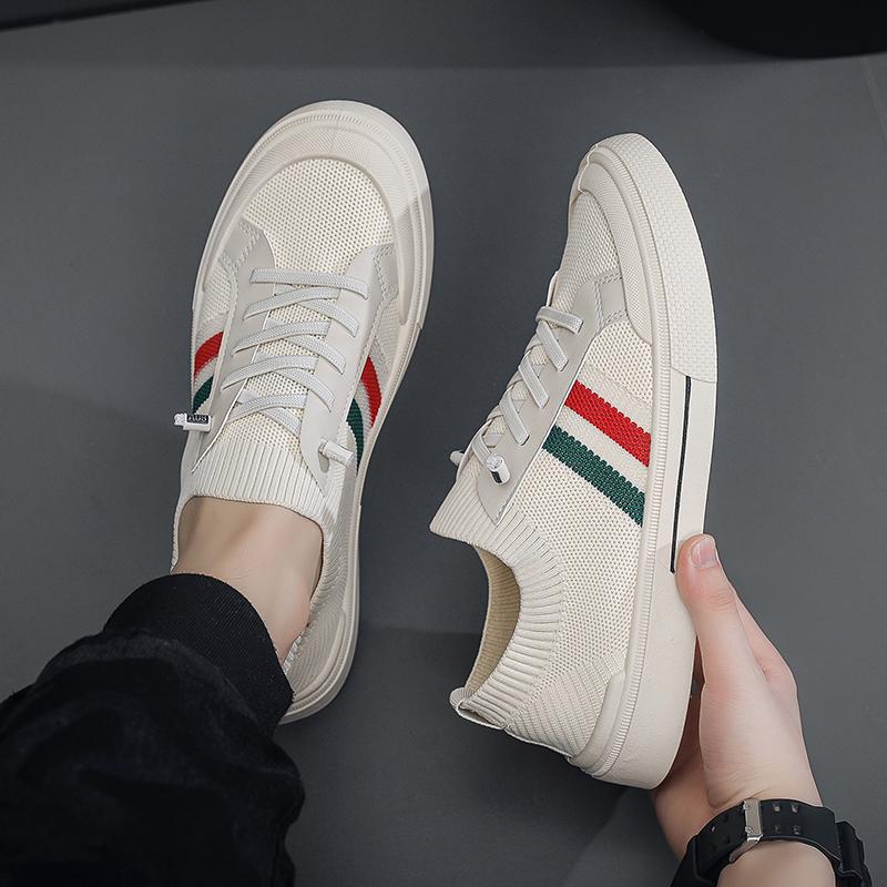 Fashion Men's Board Shoes Summer Breathable Mesh Soft Sole Outdoor Leisure Sneakers Platform Tennis Trendy Sports Walking Shoes 39-44