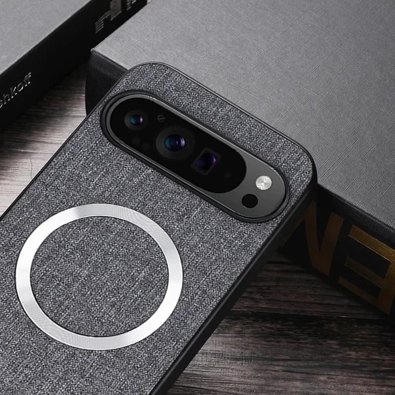 Wysokiej jakości magnetyczne etui z tkaniny na telefon Google Pixel 10 9 8 7 Pro 10A 9A 8A 7A XL Dla MagSafe Odporne na wstrząsy Pokrowiec do ładowania bezprzewodowego