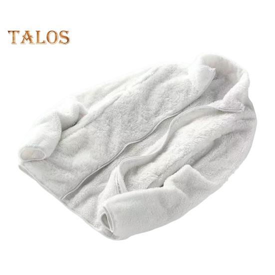 Women Winter Coat Thick Stand Collar Double-sided Fleece Neck Protection Zipper Closure Solid Color Long Sleeves Heat Retention Outdoor Jacket