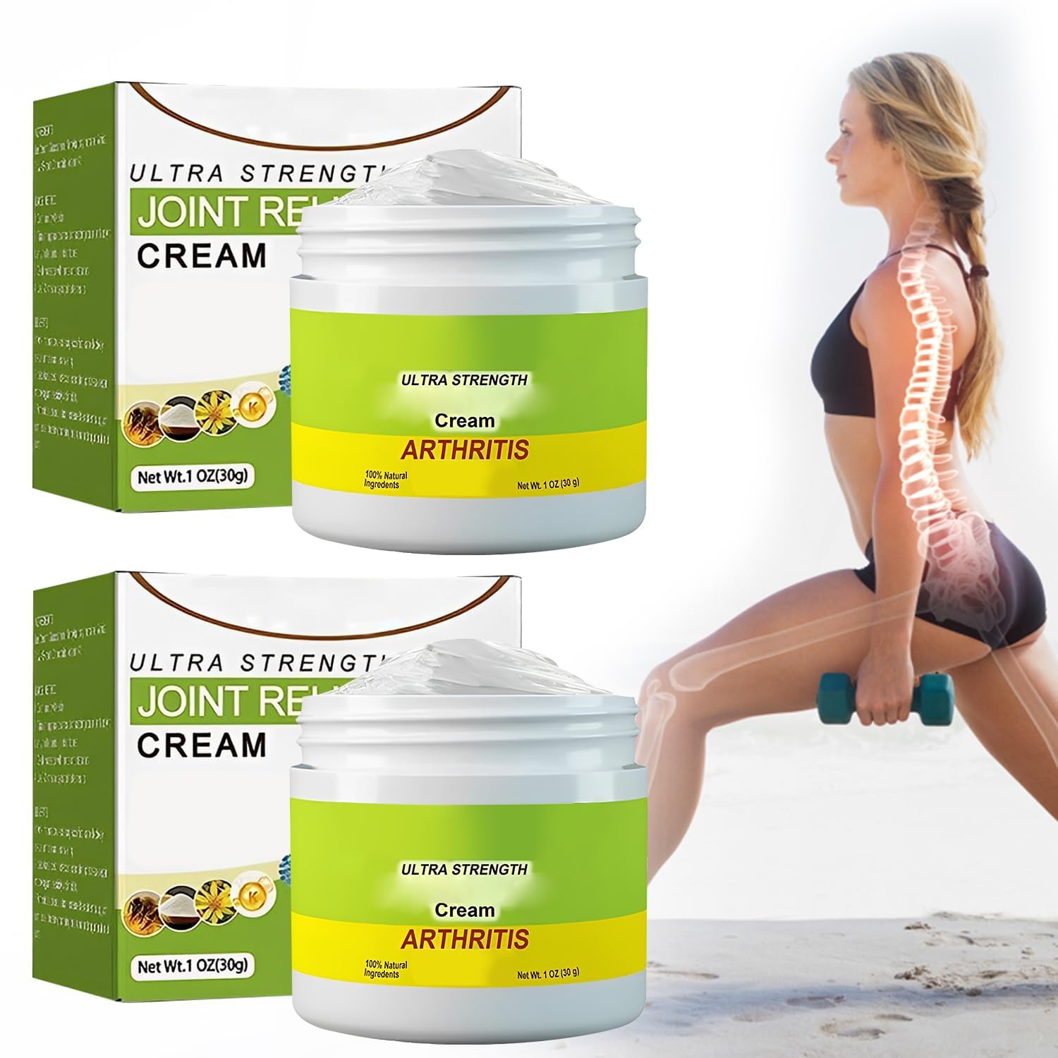 2 шт. Крем с пчелиным ядом для суставов и костей, Крем с пчелиным ядом, Крем для суставов и костей с пчелиным ядом, Для спины, шеи, рук, ног