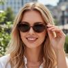 Gafas de Sol Ojo de Gato Coreanas para Mujer - Estilo Callejero Chic de Alta Gama para Caras Pequeñas, Primavera/Verano