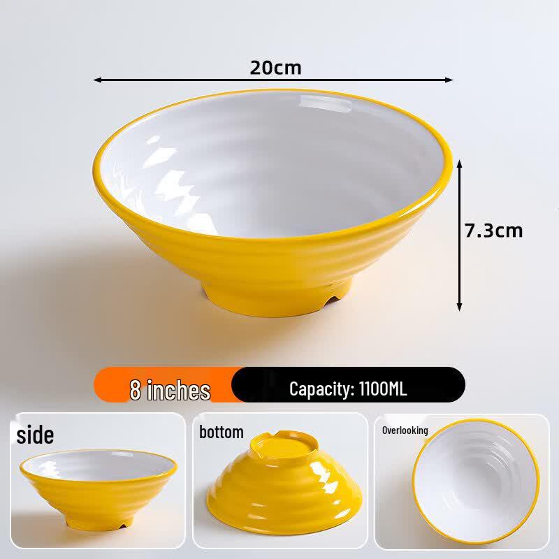 Qiwei Commercial Two-Tone Melamine Noodle Bowl