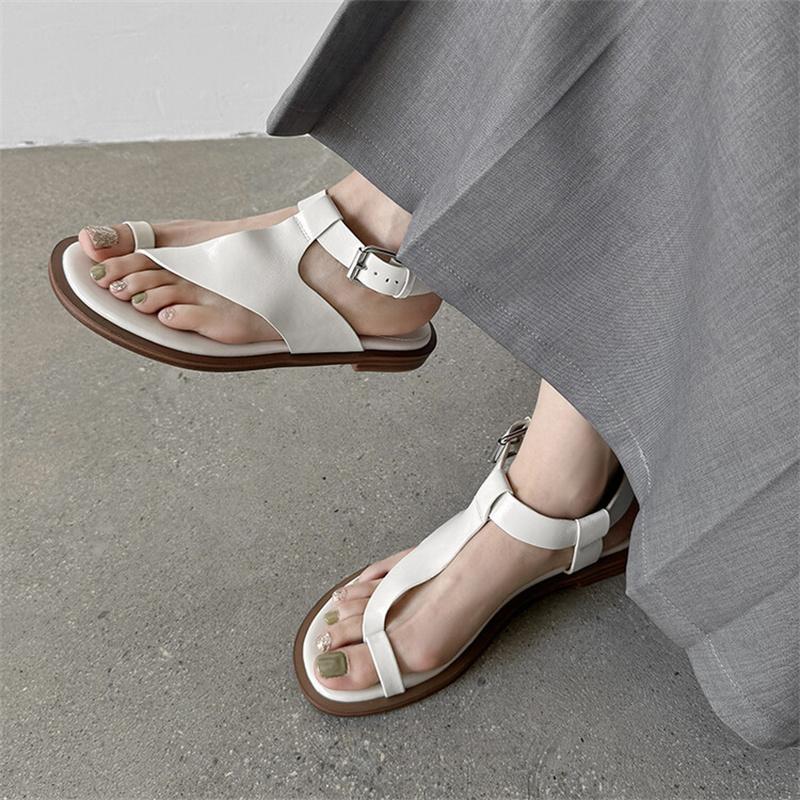 Fashion 2025 New Summer Women Modern Flat Sandals Gladiator Shoes for Women Pinch Toe Flat Heels Ladies Shoes Fashion Flats