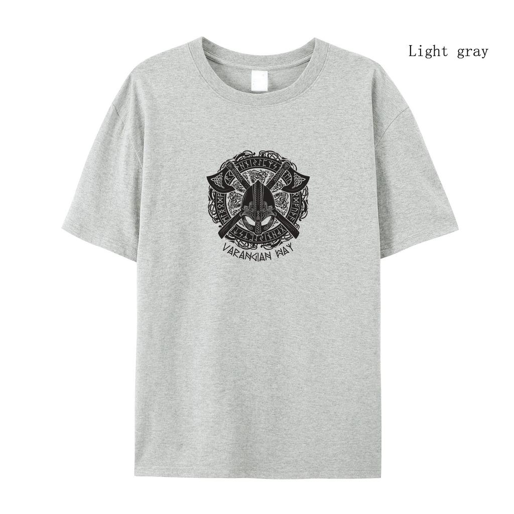 Women's T-shirt Summer Short Sleeved T-shirt Viking T-shirt  Fashion Personality Printing Short Sleeved T-shirt Loose Retro