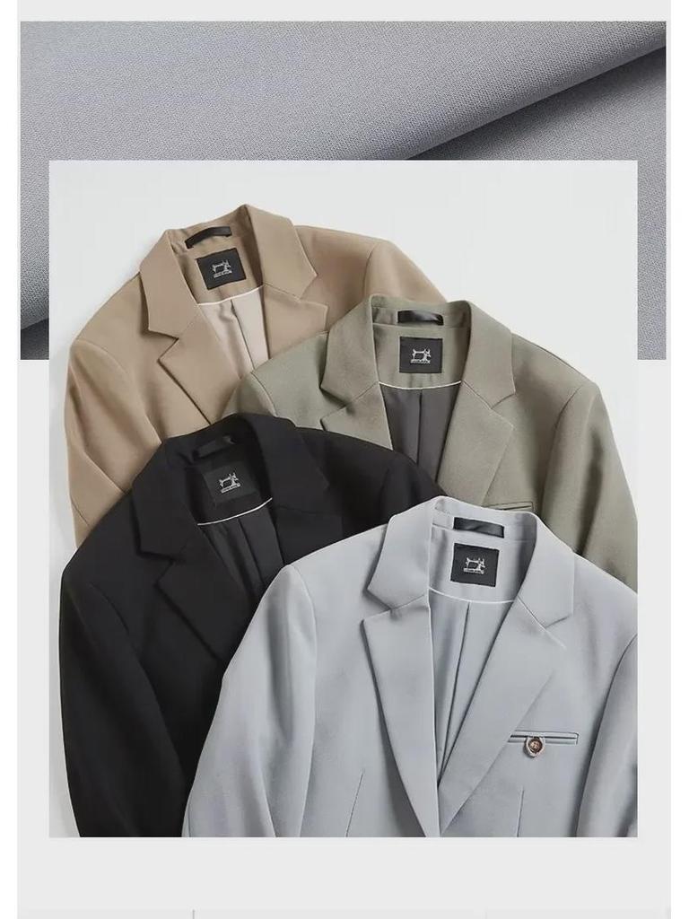 Men's Loose Korean Style Casual Suits - High-End Spring/Summer Jackets