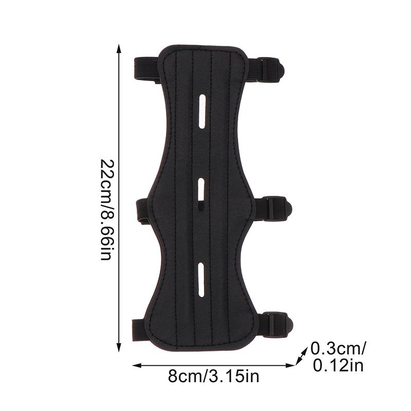 Leather Archery Equipment Arm Guard 3 Straps Protection Forearm Safe Adjustable Bow Arrow Hunting Shooting Training Accessories