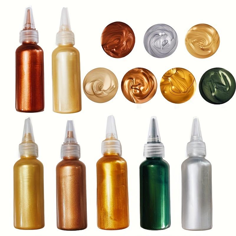 60ml Metallic Acrylic Paint Resin Pigments Golden Silvery Copper For Epoxy Resin Jewelry Making Handmade DIY Colorant Pigment