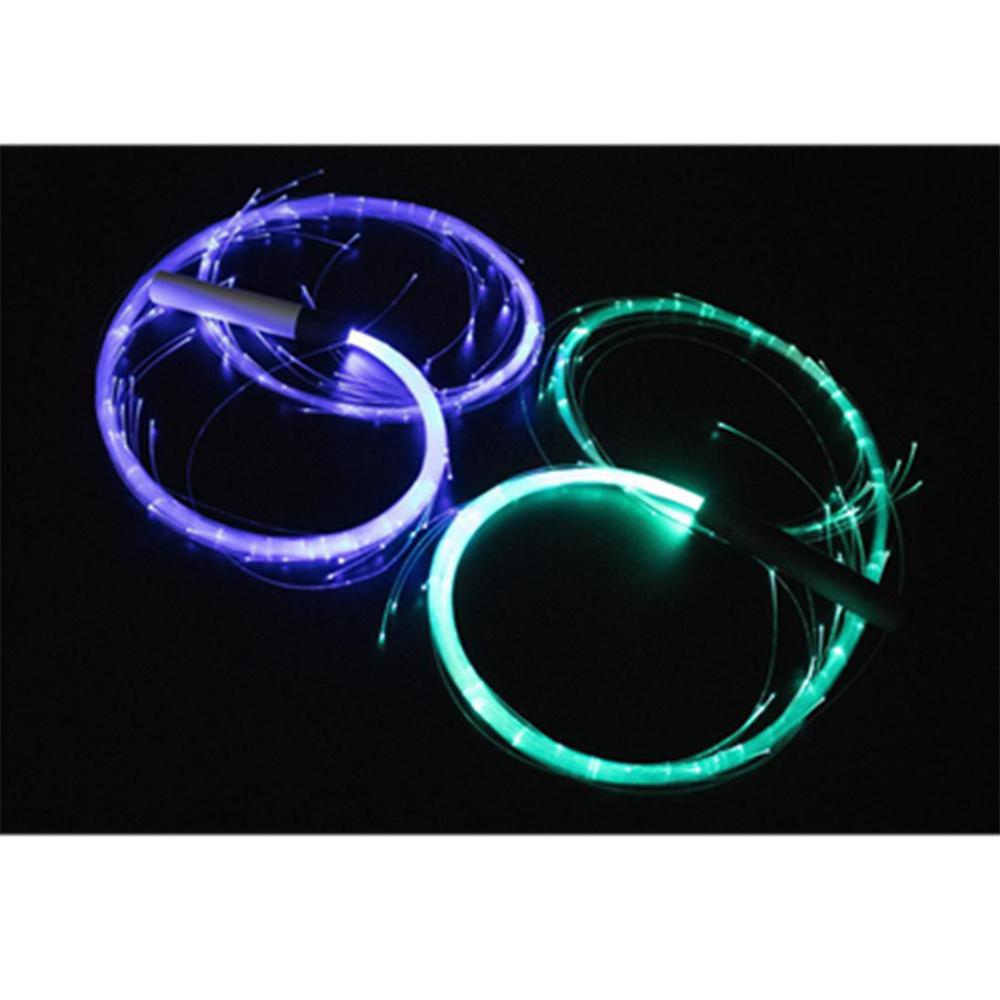 LED Fiber Optic Whip 360degree Swivel Super Bright Light Night Party Disco Dance Whip