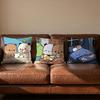 Cute BBUBU DUDUS Cushion Cover Soft Reversible  Durable Pillow Cover  MultiScene Use for Home  Car Daily Comfort