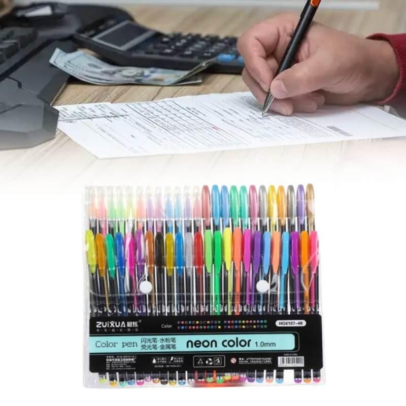 Color 48 Watercolor Chalk Marker Set Student Doodle Coloring Bullet Pen Gift