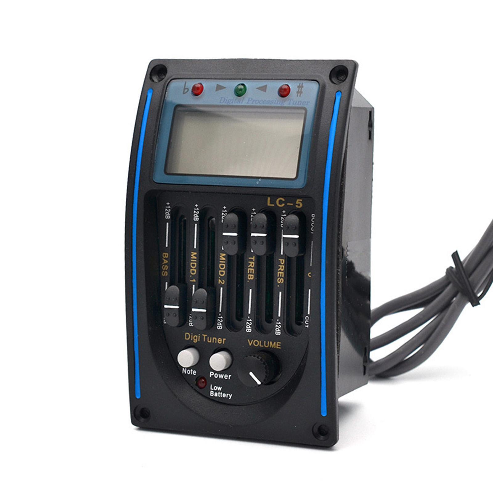 

Звукосниматель для акустической гитары 5-полосный предусилитель эквалайзер LC-5 эквалайзер тюнер пьезо-звукосниматель подходит для улучшения звуковых характеристик синий