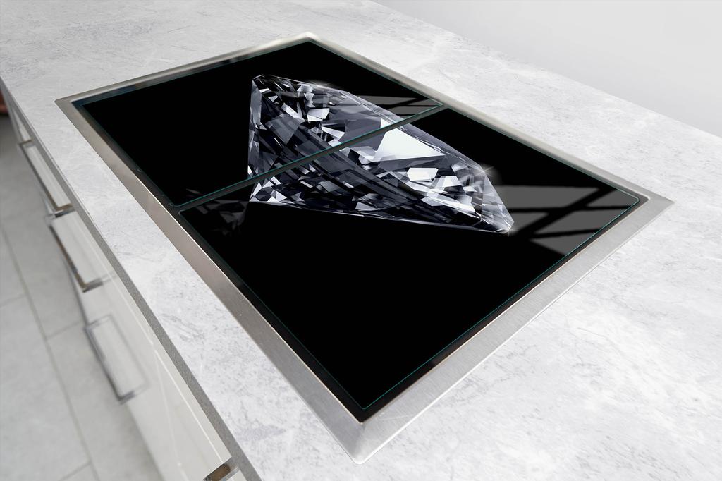 SZKLANA PŁYTA OCHRONNA NA KUCHENKĘ 70x52 DIAMENT