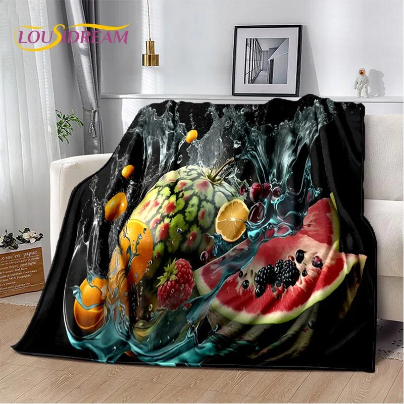 Cartoon Cute Fruit 3D Printing Blanket,Soft Throw Blanket for Home Bedroom Bed Sofa Picnic Travel Office Rest Cover Blanket Kids