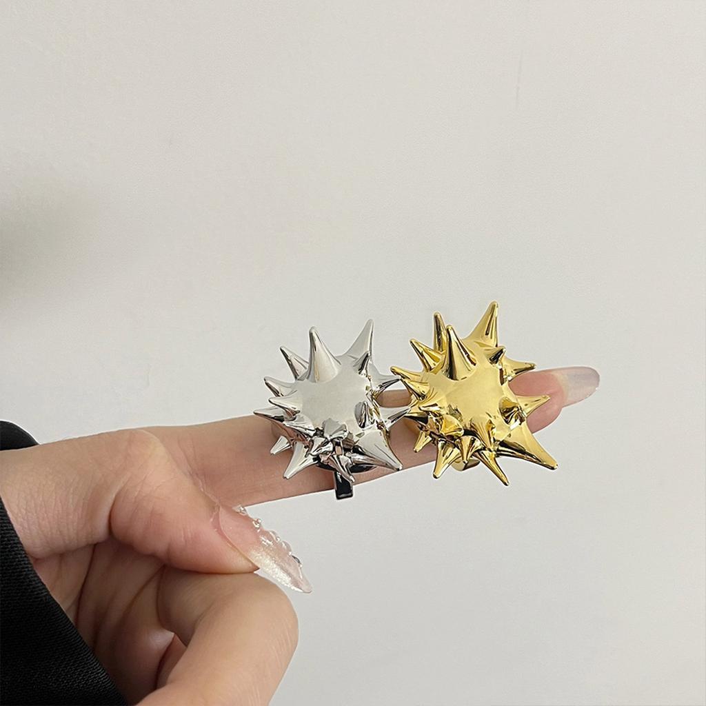 Unique Sea Urchin Spikes Ring Gold/Silver Alloy Ring Finger Jewelry Daily Wear Fashion Accessories for Women Girls