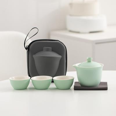 Portable Travel Kung Fu Tea Set Coarse Amoy Road Treasure Small Set Outdoor Business One Pot Three Cups