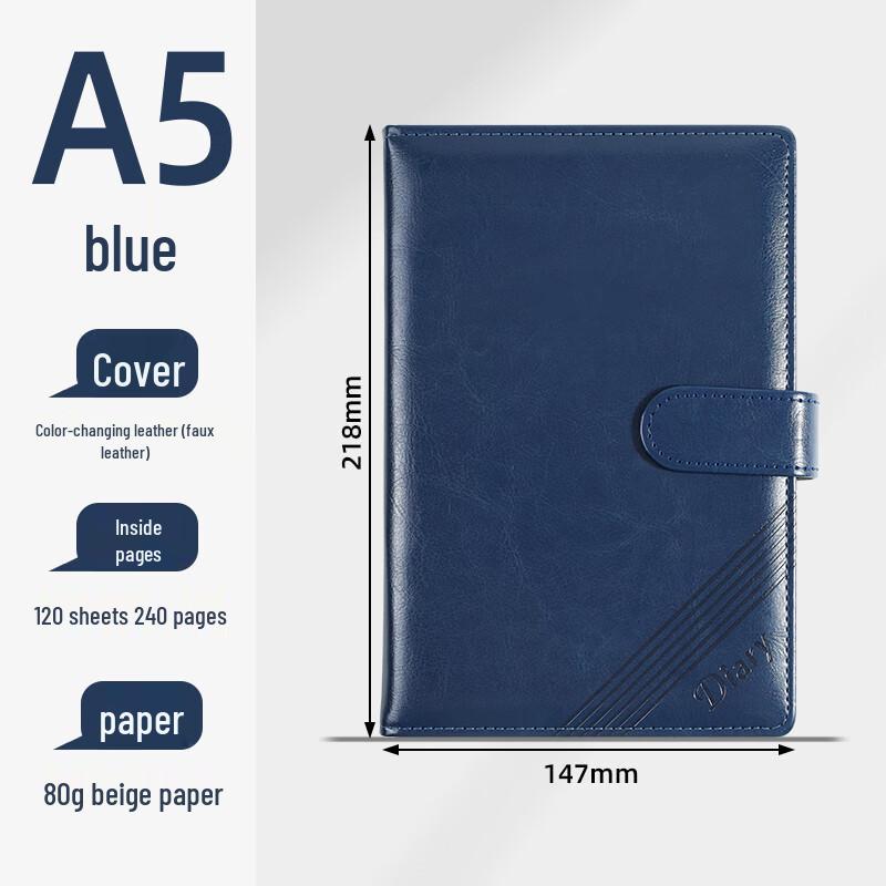 SHEN SHI Business Leather Magnetic Notebook