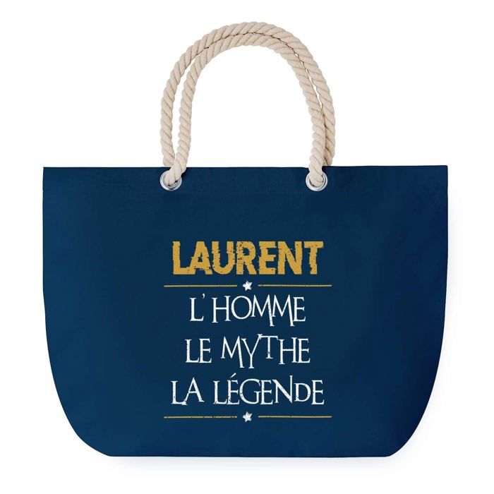 Sac de plage Bleu anse corde Laurent Mythe Légende -jaune Cadeau Anniversaire Noël | Grand Sac de Transport & Sport