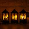 Small Halloween Simulation Flame Light Layout Desktop Decoration Vintage Style Hanging Small Oil Lam