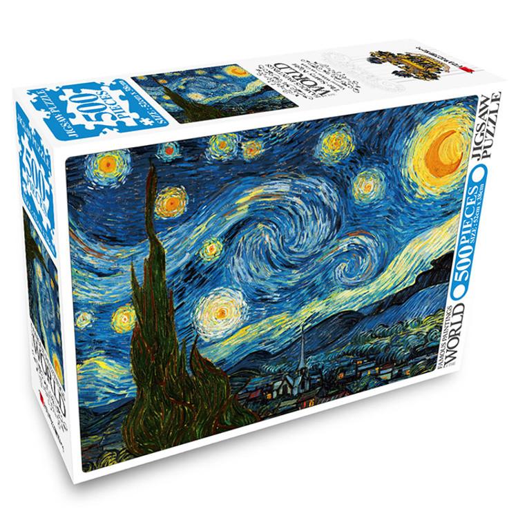 Starry Night Jigsaw Puzzle Famous Paintings 500 Pieces, Popular Korean Puzzle
