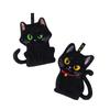 Lovely Cartoon Cats Pattern Absorbent Towel Hanging Styles Corals Fleece Fabric for Home Use Bathroom and Kitchen