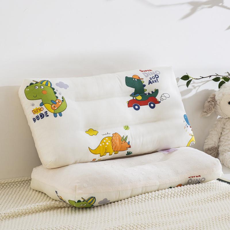 1pcs AB Double-sided Children's Sleep Pillow 3D Three-dimensional Bean Velvet Kindergarten Pillow Core Breathable and Dry Cartoon Printed Pillows