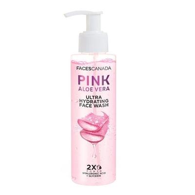 FACESCANADA Pink Aloe Vera Ultra Hydrating Face Wash, 100ml | Hyaluronic Acid, Honey & Glycerin | Glowing | Soothing |Deep & Gentle Cleansing