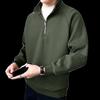 Men's 2024 Spring/Autumn Thickened Pullover Half-Zip Stand Collar Sweatshirt