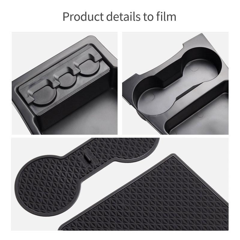 for Toyota Prius 30 XW30 2010 2011 2012 2013 2014 2015 Central Armrest Storage Box Center Console Flocking Organizer Accessories