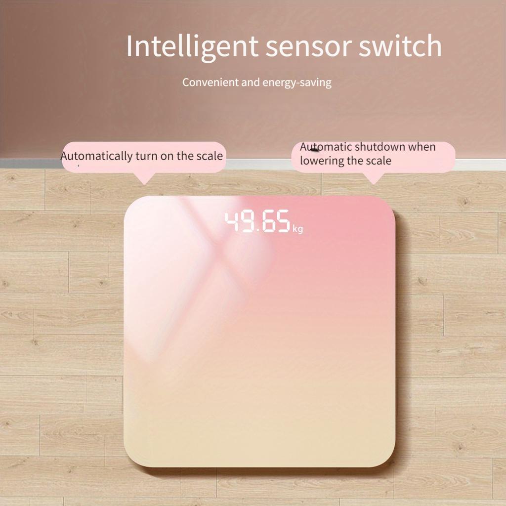 Body Electronic Scale LCD Electronic Scale Gradient Color Intelligent Digital Display Glass Weight Scale Balance For Weight Meas