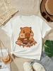 2025 Capybara Tshirt Kids Children TShirt capibara Cartoons Clothes Kid Girl Boy Capybaras T Shirt Baby Casual Top Clothes