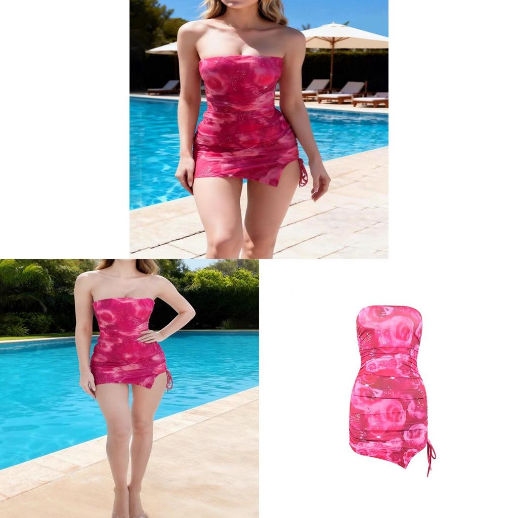 Sexy Summer Dress For Women With Floral Print And Slipon Style For Casual Wear