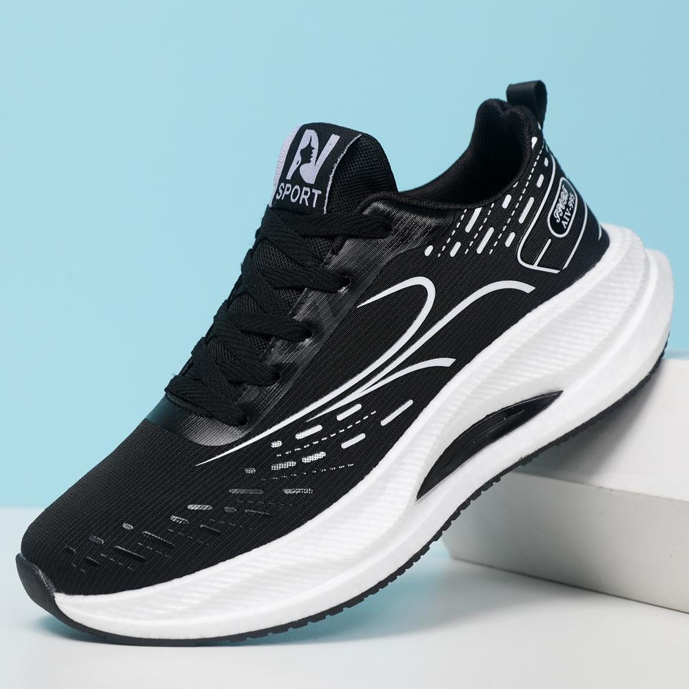 Men's Shoes 2025 Spring New Mesh Breathable Soft-soled Shock-absorbing Running Shoes Lightweight Casual Versatile Sports Shoes