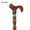Flower Brown Wooden Fashion Walking Stick Decorative Vampire Cospaly Party Wood Walking Cane Halloween Mace Wand Crosier 93cm